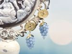 TAGLIAMONTE Designs (2231E) 925SS/YGP Blue Lace Agate Earrings*Pegasus*Reg.$180