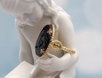 TAGLIAMONTE Designs (PN2614R) 925SS/YGP Venetian Cameo Ring *Sculptor*Size 7*Reg.$225