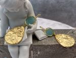 TAGLIAMONTE Designs (HQ127) 18K Venetian Cameo Earrings *Terpsichore Muse of Dance*Reg.$2140