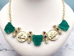 TAGLIAMONTE Designs (SH206N) 925SS/YGP Venetian Cameo Necklace with *Lapis, Pearls*Medusa, Aurora*Reg.$800