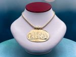 TAGLIAMONTE Designs (1616) 925SS/YGP Cameo Statement Necklace *Ages of Love*Reg.$900