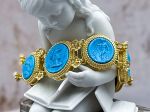 TAGLIAMONTE Designs (SH843B) 925SS/YGP Magnesite Cameo Bracelet *Mythology*Reg.$850
