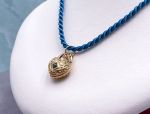 Arts Elegance (1112) 14K Heart Pendant with Key Blue Topaz Accent *Reg. $900*