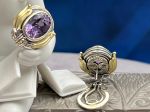 Lagos (1001) 925SS, 18K Amethyst Earrings*Caviar*Reg.$1250
