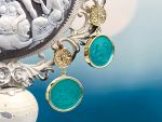 TAGLIAMONTE Designs (2240E) 925SS/YGP Venetian Cameo Earrings *Cupid*Reg.$280