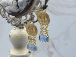 TAGLIAMONTE Designs (2322E) 925SS/YGP Venetian Cameo Earrings *Lion*Reg.$225