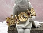 TAGLIAMONTE Designs (LD3556B) 14K Cameo Bracelet w/ *Rubies*Medusa*Reg.$4000