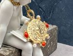 TAGLIAMONTE Designs (SH644) 18K Cameo Pendant w/ Coral *Medusa* Reg.$3200