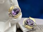 Lagos (1001) 925SS, 18K Amethyst Earrings*Caviar*Reg.$1250
