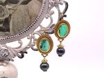 TAGLIAMONTE DESIGNS (LDM4865)14K YG Venetian Cameo + Pearl Earrings *Psyche + Amore*