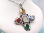 TAGLIAMONTE Designs (1292) 925SS / Rhod. Venetian Cameo Pendant *Cupid,Psyche*Reg.$400