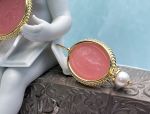 TAGLIAMONTE DESIGNS (1786) 925SS/ YGP Venetian Cameo Earrings *Maened*REg.$250