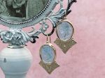TAGLIAMONTE Designs (Q21106) 925SS/YGP Venetian Cameo Earrings *Ceres*