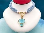 TAGLIAMONTE Designs (PN2937N) 925SS/YGP Venetian Cameo Statement Necklace*Medusa*Reg.$600