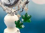 TAGLIAMONTE Designs (2214E) 925SS/YGP Venetian Cameo Earrings*Sea Life*Reg.$240