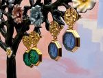TAGLIAMONTE Designs (1863,1864) 925SS/YGP Venetian Cameo Earrings *Gryphon*Reg.$230