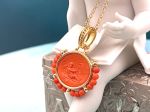 TAGLIAMONTE Designs (2309P) 925SS/YGP Venetian Cameo Pendant *Cupid*Reg.$225