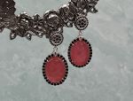 TAGLIAMONTE Designs (2056E) 925SS/Rhod. Venetian Intaglio Earrings *Diana*Reg.$200