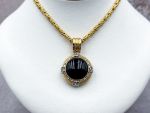 (LD4003N,KAB4004P) 14K Reversible Pendant & Square Byzantine Necklace*42Gms*Reg.$5000