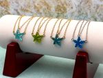 TAGLIAMONTE Designs (2056B) 925SS/YGP Venetian Cameo Anklet *Sea Life Collection*Reg.$175