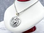 TAGLIAMONTE Designs (PN2672N) 925SS/Rhod. Cameo Necklace*Rondanini Medusa*Reg.$525