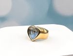 TAGLIAMONTE (1947)925SS/YGP Pink Cameo Ring*Size 5