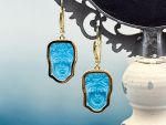 TAGLIAMONTE Designs (2225E) 925SS/YGP Venetian Cameo Earrings *Flora*Reg.$250