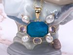 TAGLIAMONTE Designs (1378) 925SS / YGP Venetian Cameo Pendant *Androcles + Lion*Reg.$300