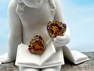 14K Multi-Gemstone Earrings (LDM1991) *Reg.$1000