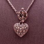 SAMUEL B *BJC* (1081) 925 SS + 18K Heart Necklace