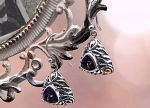 SAMUEL B *BJC* (60105E.A) 925SS/18K Amethyst Earrings *Reg.$150*