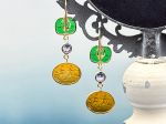 TAGLIAMONTE Designs (2233E) 925SS/YGP Double Drop Cameo Earrings *Reg.$280
