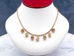 TAGLIAMONTE Designs (LD3511)14K Gemstone Charm Necklace*Reg.$1850