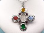 TAGLIAMONTE Designs (1292) 925SS / Rhod. Venetian Cameo Pendant *Cupid,Psyche*Reg.$400