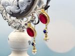 TAGLIAMONTE Designs (PN2852E) 925SS/YGP Venetian Intaglio Earrings *Busy Bee*Reg.$240