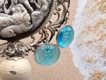 TAGLIAMONTE DESIGNS (LD3500) 18K Venetian Cameo Earrings*Rondanini Medusa*Reg.$1000