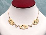 TAGLIAMONTE Designs (SH895-Citrine) 18K Cameo Necklace *Aphrodite,Cupid*Reg.$3500