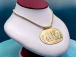 TAGLIAMONTE Designs (1616) 925SS/YGP Cameo Statement Necklace *Ages of Love*Reg.$900