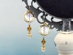 TAGLIAMONTE Designs (PN2852E) 925SS/YGP Venetian Intaglio Earrings *Busy Bee*Reg.$240