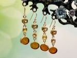 TAGLIAMONTE Designs (OR009) 925SS/YGP Venetian Intaglio Earrings*Citrine*Reg$180