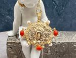 TAGLIAMONTE Designs (SH644) 18K Cameo Pendant w/ Coral *Medusa* Reg.$3200