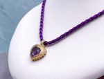 Arts Elegance (1117) 14K Yellow Gold Brazilian Amethyst Heart Pendant*Reg$1000