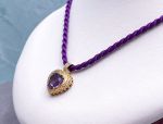 Arts Elegance (1117) 14K Yellow Gold Brazilian Amethyst Heart Pendant