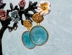 TAGLIAMONTE Designs (1866,1867) 925SS/YGP Venetian Cameo Earrings *Medusa*Reg.$360