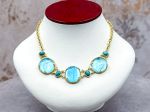 TAGLIAMONTE Designs (SH967N-Turq) 925SS/YGP Venetian Cameo Necklace *Cupid*Reg.$700
