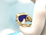 TAGLIAMONTE (1980) 925SS/YGP Venetian Intaglio Ring *Rubies *Eagle*Reg.$200