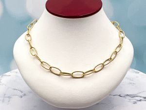 TAGLIAMONTE Designs (LD3509) 14K Oval, Twisted Link Necklace*BOLD*Reg.$1500