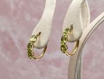 14K Yellow Gold Peridot Hoop Earrings (2803)*Reg.$180