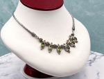SAMUEL B *BJC* (AD3561N) 925SS, 14K Peridot Statement Necklace *Reg.$500