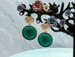 TAGLIAMONTE Designs (1866,1867) 925SS/YGP Venetian Cameo Earrings *Medusa*Reg.$360